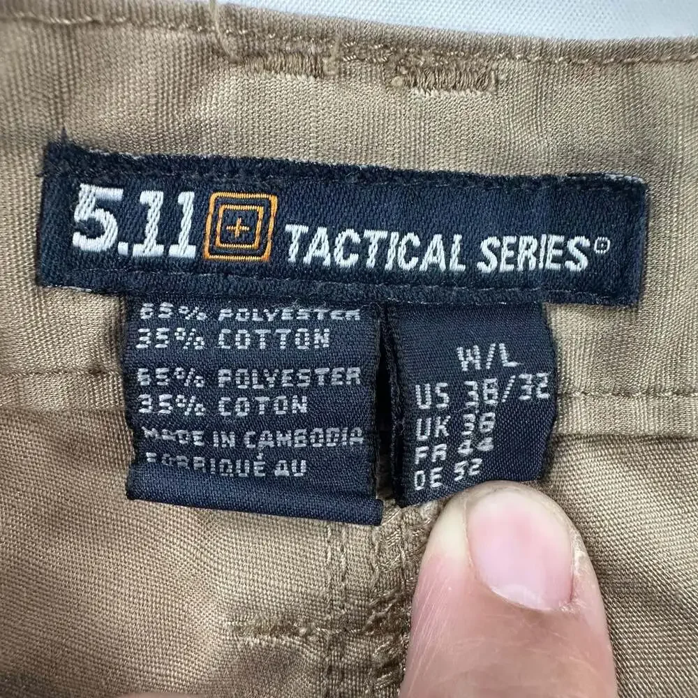 5.11 Tactical Series Mens Cargo Pants Khaki 36x32 Wide Leg Hiking